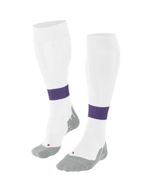 White Falke RU Compression Energy Running Knee-high Socks Women Sports Socks | 790-MSUFLO