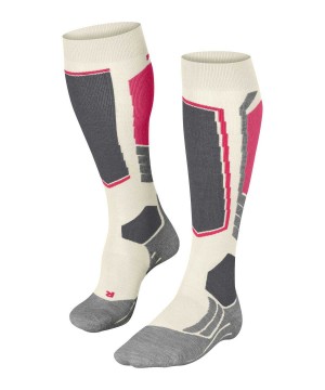 White Falke SK2 Intermediate Skiing Knee-high Socks Women Sports Socks | 709-LTRJAW