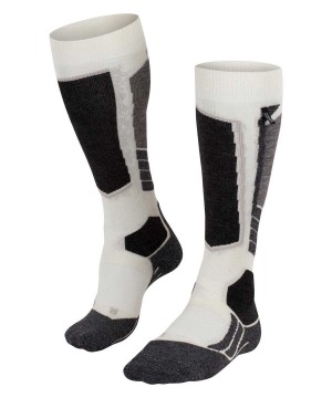 White Falke SK2 Intermediate Skiing Knee-high Socks Women Sports Socks | 574-THASIK