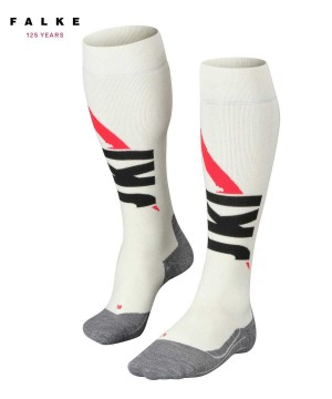 White Falke SK4 125 Years Skiing Knee-high Socks Women Sports Socks | 180-QPVCRK
