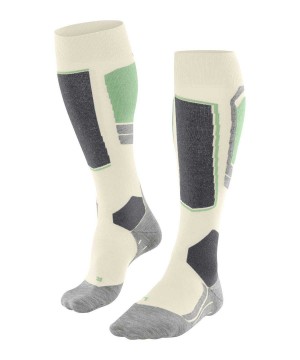 White Falke SK4 Advanced Skiing Knee-high Socks Women Sports Socks | 316-MZYUBF