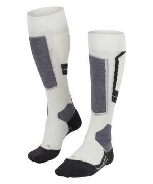 White Falke SK4 Advanced Skiing Knee-high Socks Women Sports Socks | 674-UTLBKY