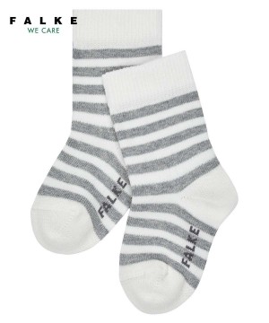 White Falke Stripe Socks Baby Socks | 394-XGELSD